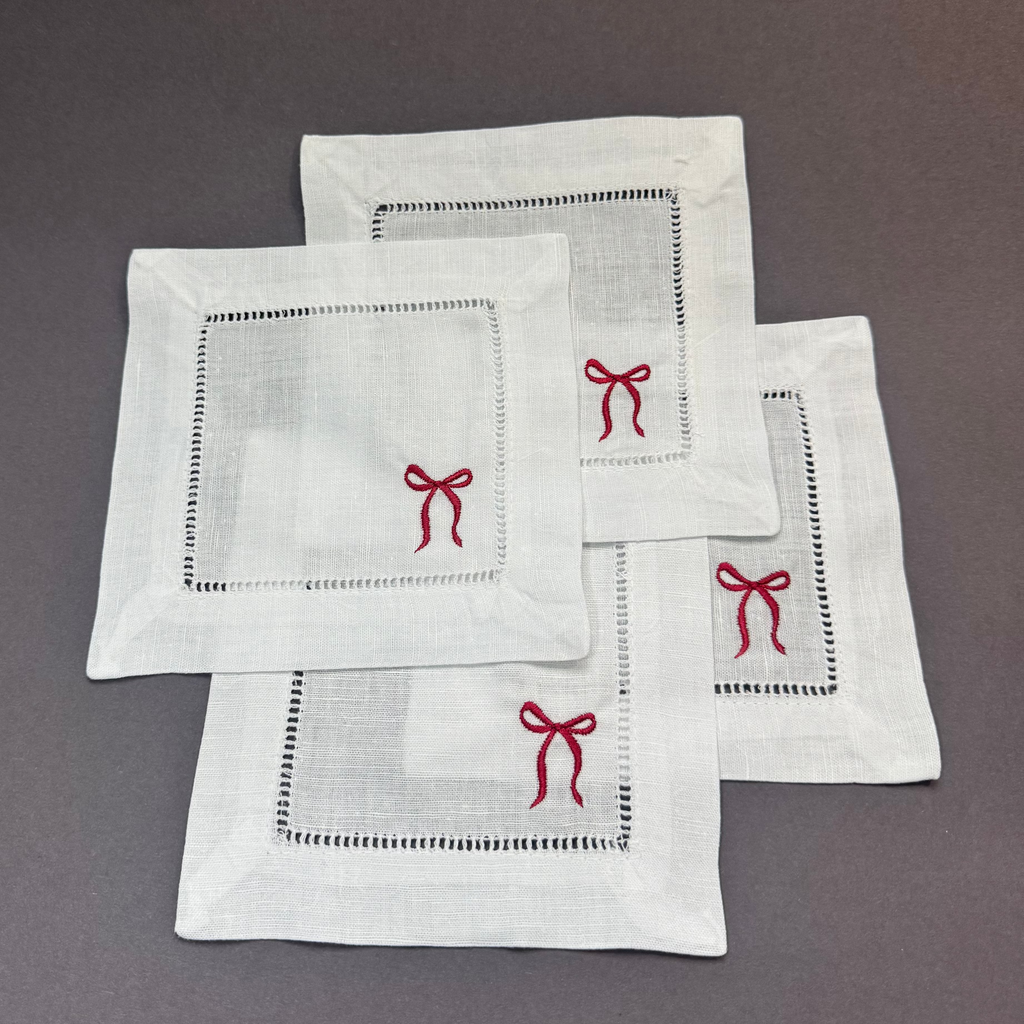 Bow Cocktail Napkins | Set of 4