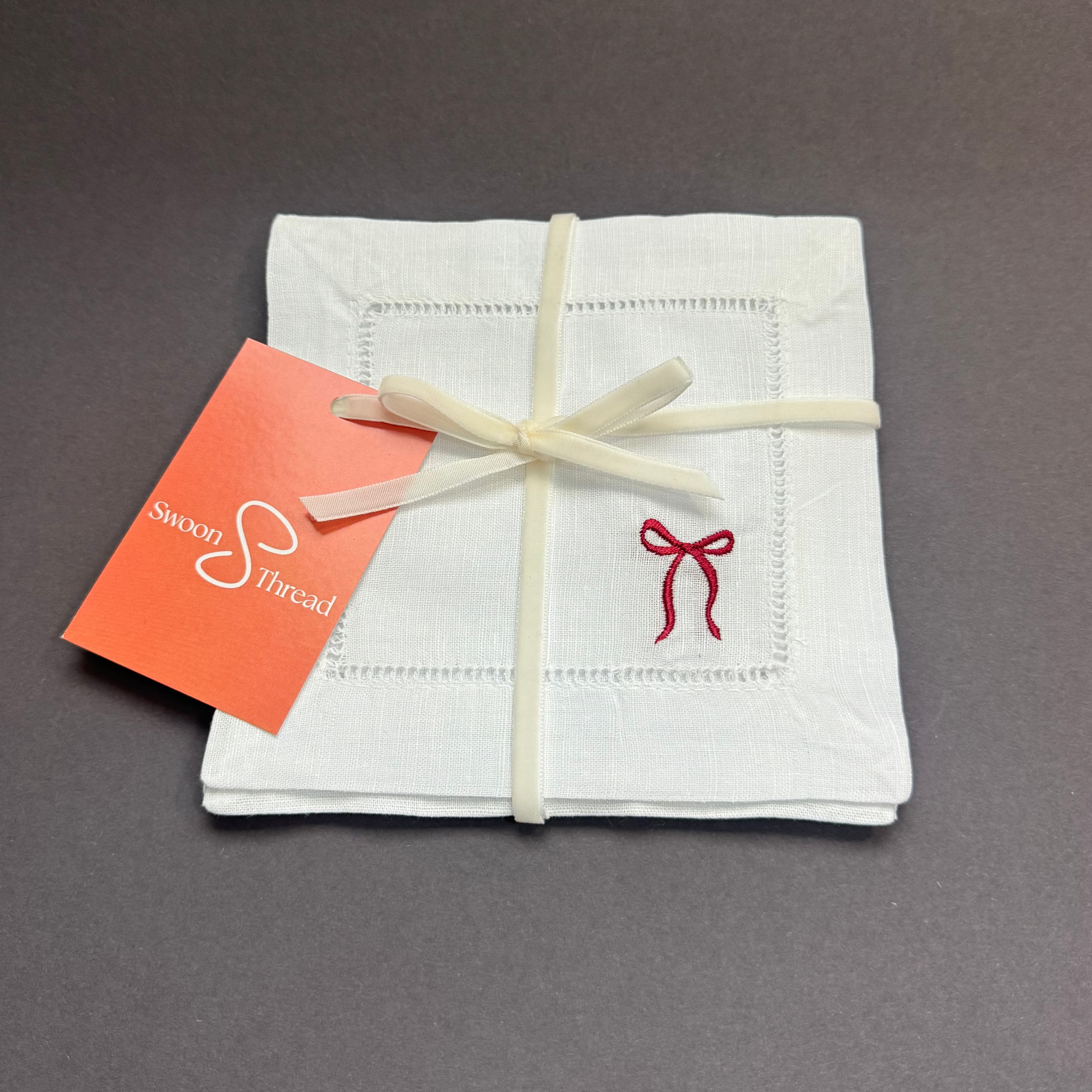 Bow Cocktail Napkins | Set of 4