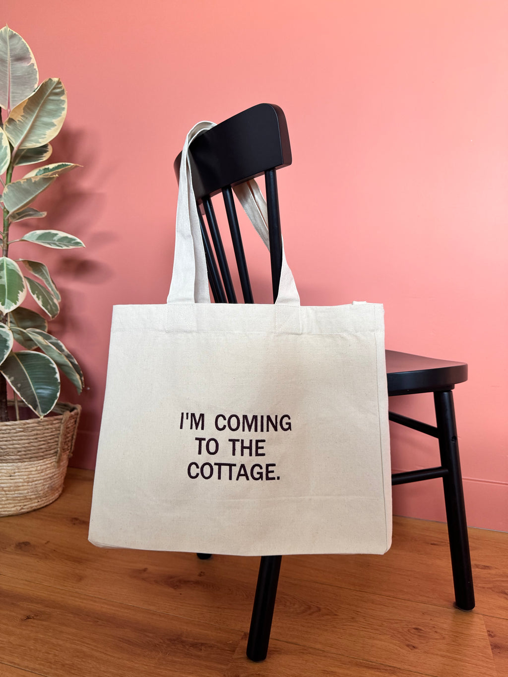 "I'm Coming to the Cottage" Oversized Tote