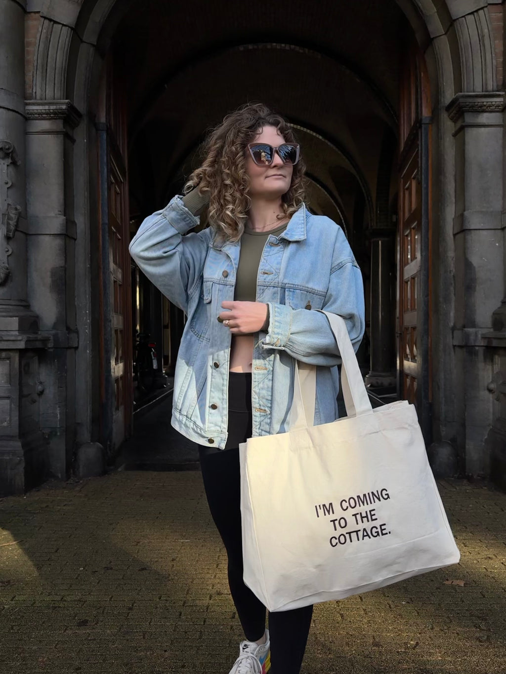 "I'm Coming to the Cottage" Oversized Tote