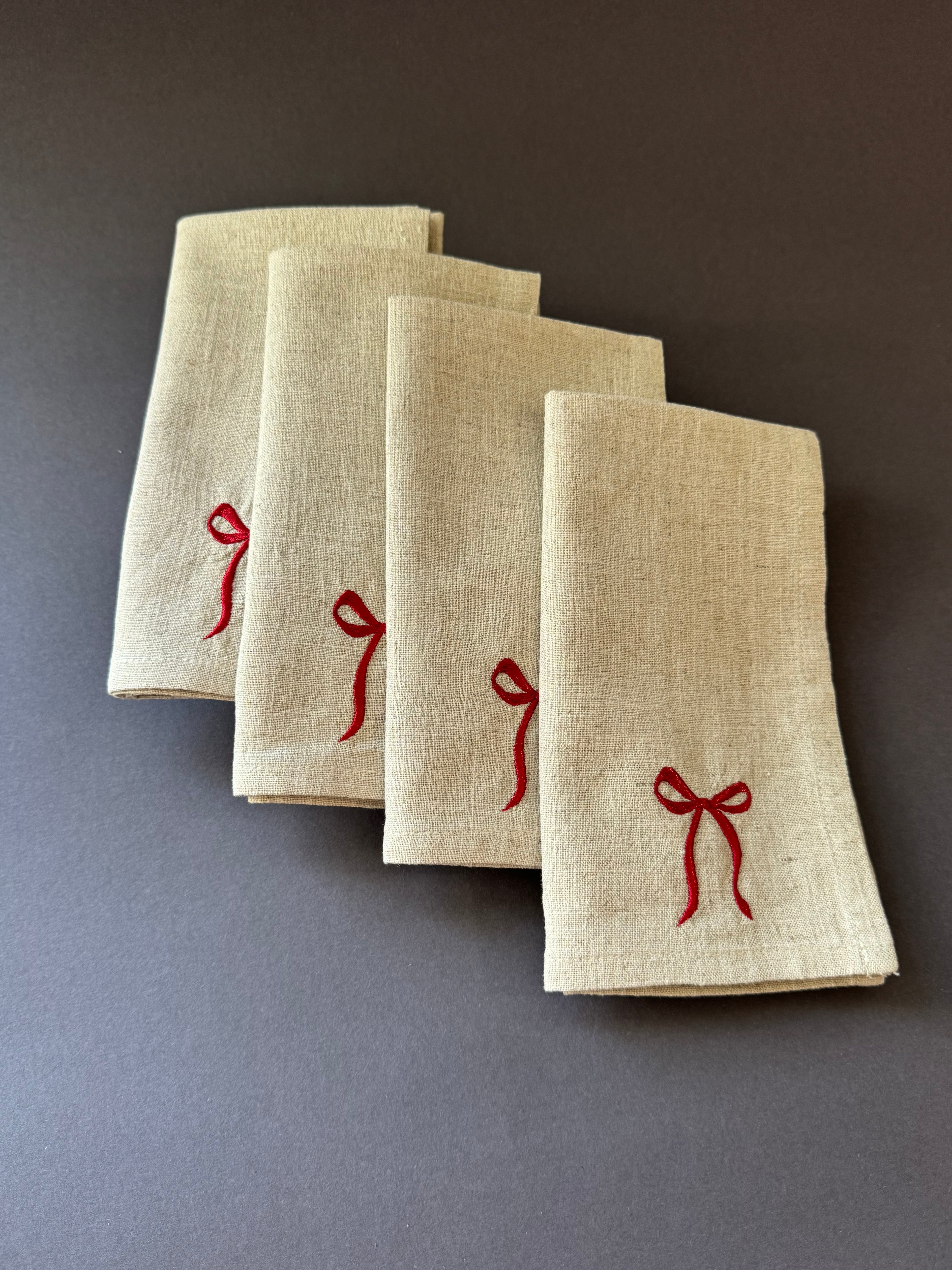 Bow Dinner Napkins | Set of 4