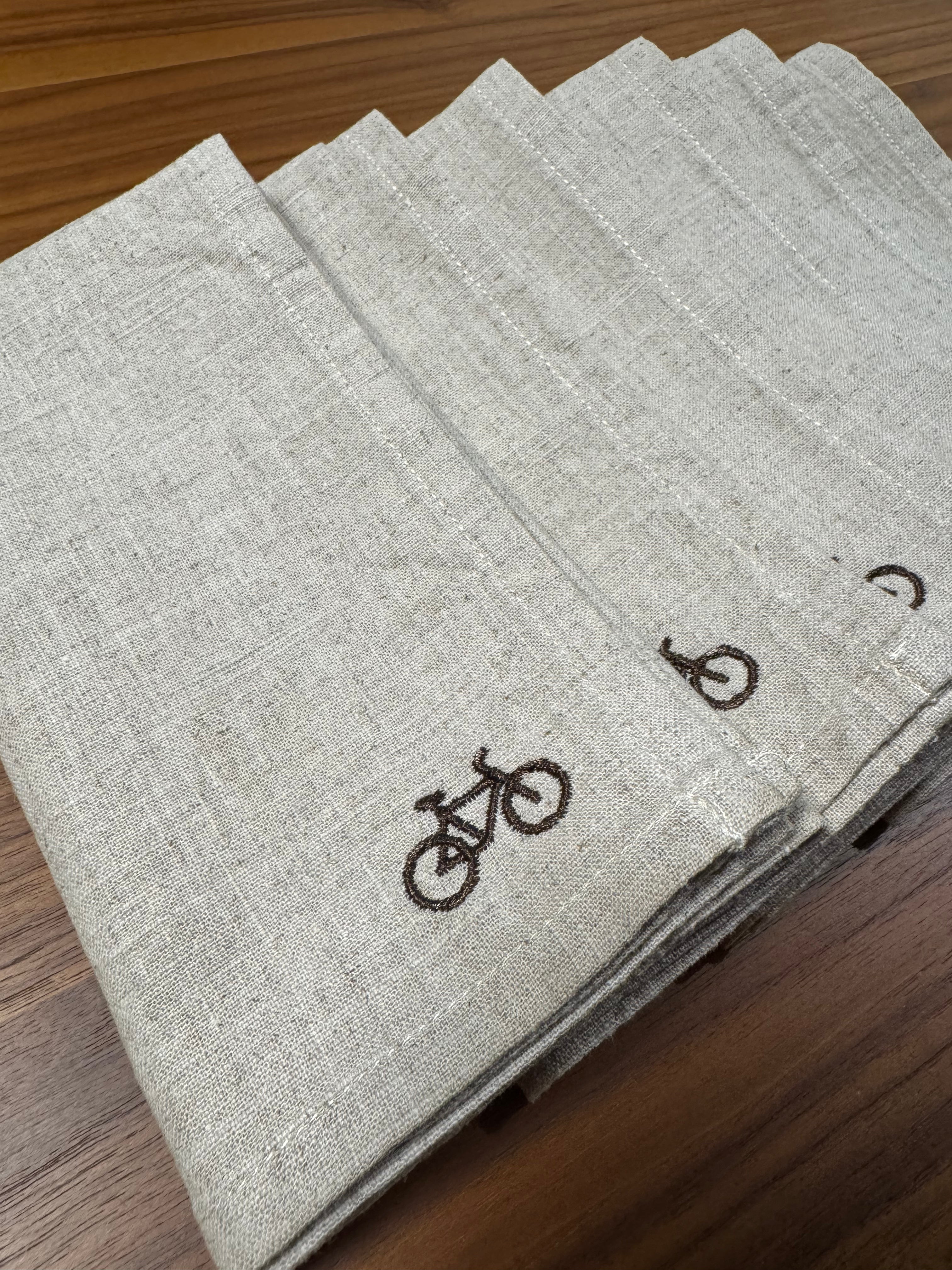 Bicycle Dinner Napkins | Set of 4