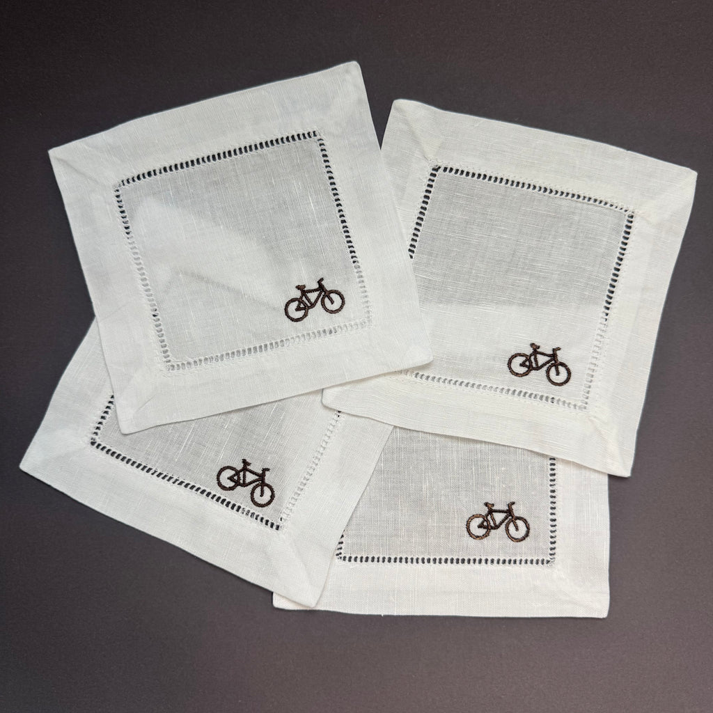 Bike Cocktail Napkins | Set of 4