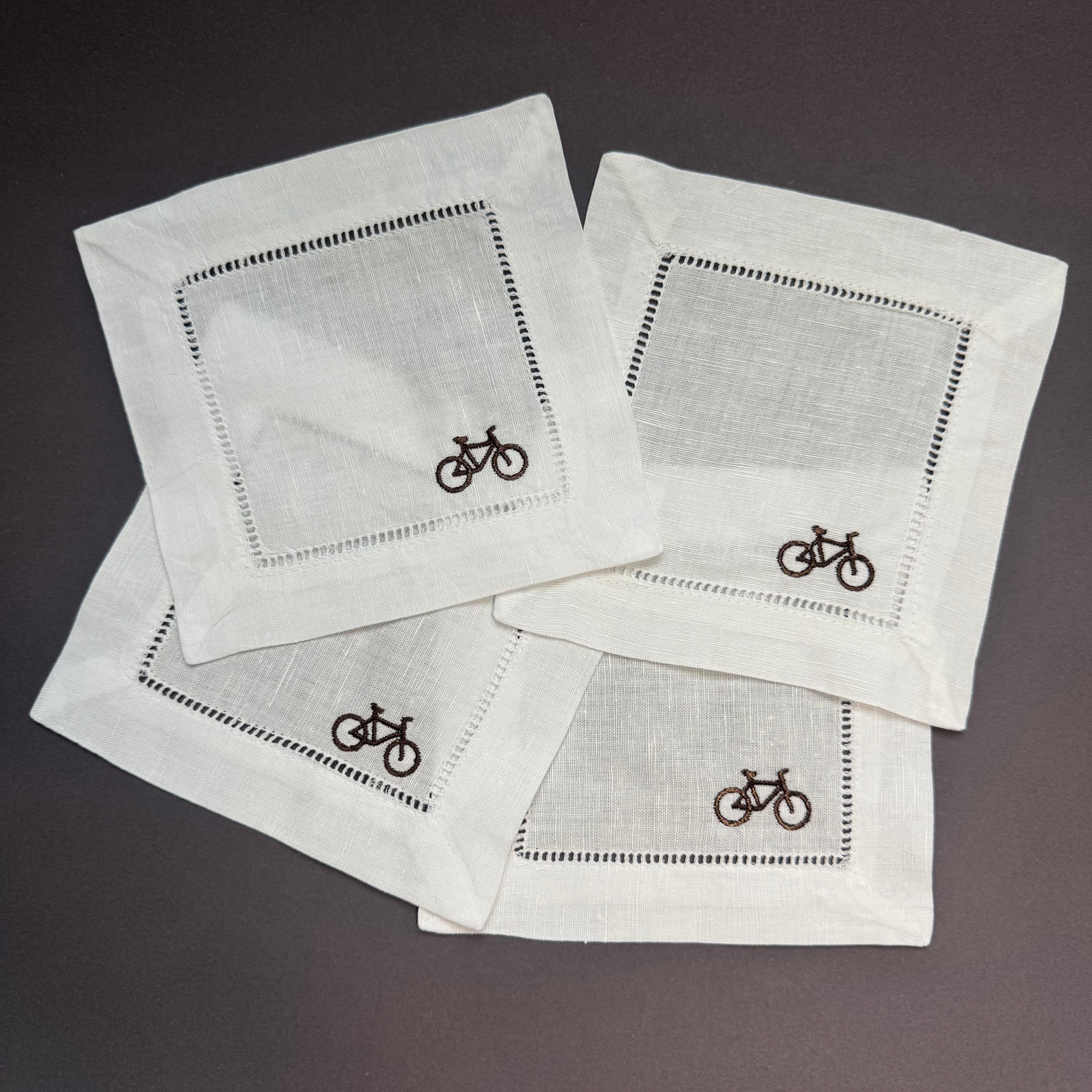 Bike Cocktail Napkins | Set of 4
